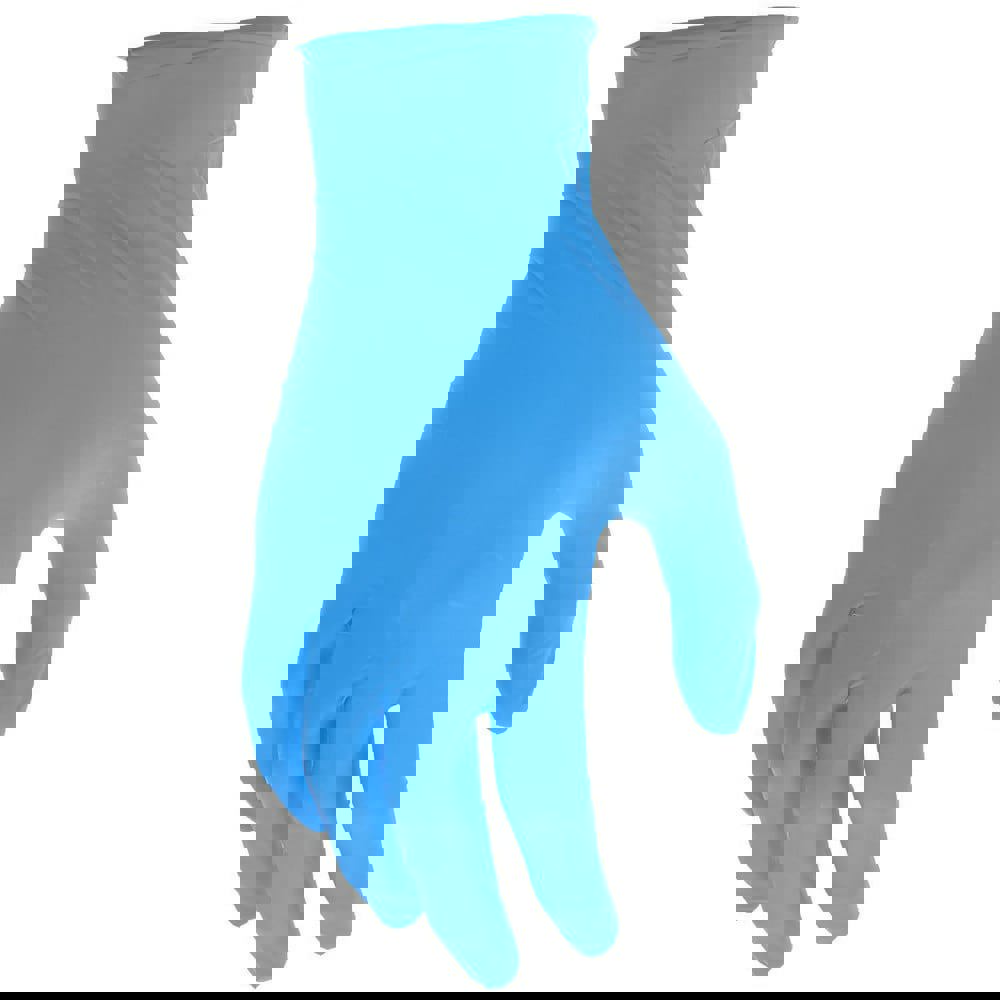 Disposable Gloves: Medium, 4 mil Thick, Nitrile, Medical Grade